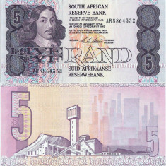1990 , 5 rand ( P-119e ) - Africa de Sud - stare XF+