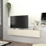 Comoda TV suspendata Nolven 180x31,5x30 cm grej, [en.casa]