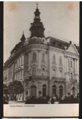 CPIB 21167 CARTE POSTALA - CLUJ, HOTELUL CONTINENTAL, RPR, NECIRCULATA foto