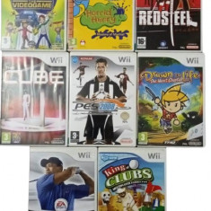 Joc Nintendo Wii Horrid Henry + Red Steel + King of Clubs + The Cube + PES 2008 + Guinness World Records videogame + Tiger woods 07 + Drawn to Life
