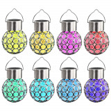 Cumpara ieftin Lămpi solare suspendate cu becuri LED RGB, 8 buc.