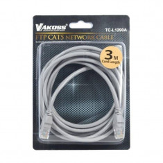 Cablu FTP VKO Patchcord Cat 5 3m Gri foto