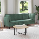 vidaXL Set de mobilier pentru living 3 pcs Verde Mării Catifea 3413773