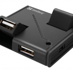 Hub USB 2.0 Sandberg 133-67, 4 porturi, negru