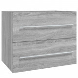 Dulap de chiuveta, sonoma gri, 60x38,5x48 cm, lemn prelucrat