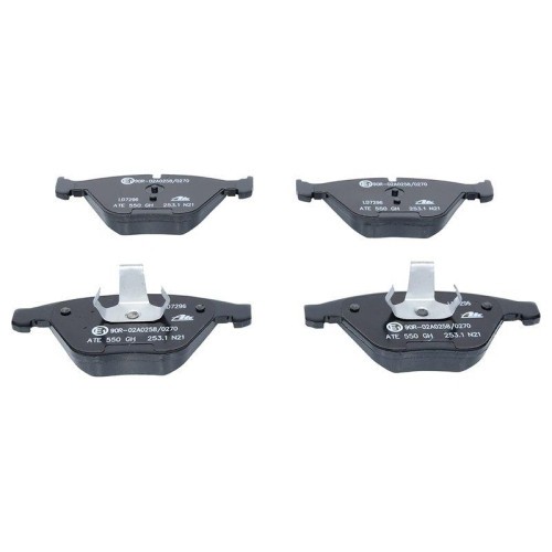 Placute frana Bmw 5 (E60), 5 Touring (E61), 6 (E63), 6 Convertible (E64), punte fata, fara senzor avertizare uzura; pregatit pentru senzor uzura; ATE