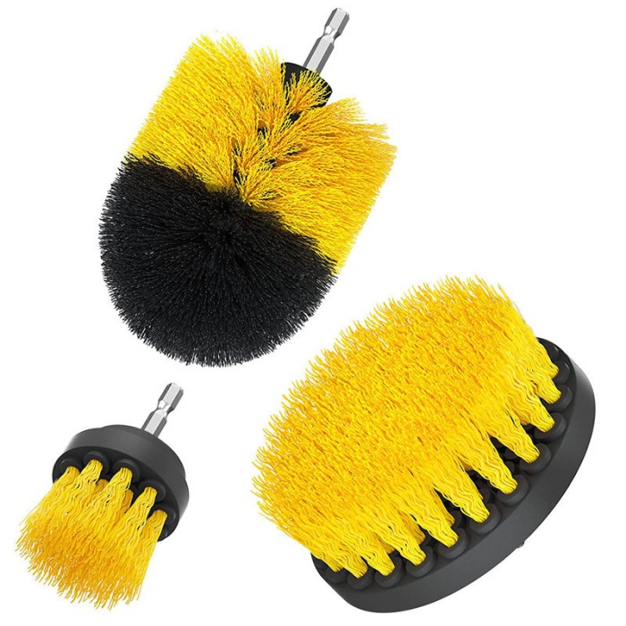 Set 3 perii electrice, Plastic, Galben/Negru