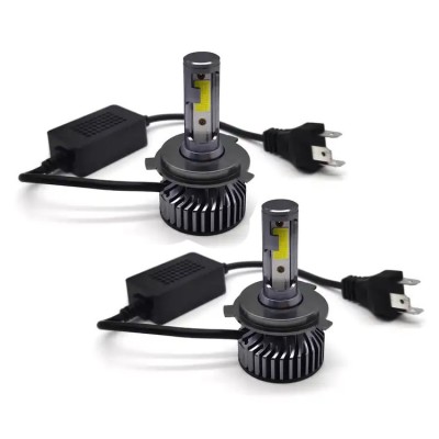 Set 2 Becuri auto H4, LED COB S, 2 faze, 100W/set, canbus, 6000K foto