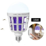 Bec LED Anti Insecte cu lumina alba naturala puternica 15W, Becuri LED, E27, Rece (4100 - 4999 K)