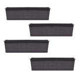 Set 4 jardiniere decorative, maro, 68.5x17.3x15 cm, Ratolla Case P GartenVIP DiyLine