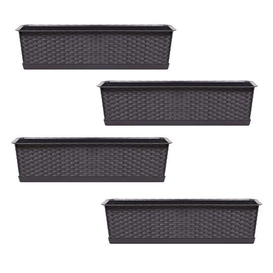 Set 4 jardiniere decorative, maro, 68.5x17.3x15 cm, Ratolla Case P