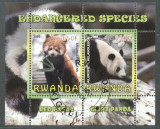 Rwanda 2009 Animals, perf.sheetlet, used T.029, Stampilat