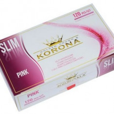 Tuburi Tigari Korona Slim Full Pink 120 bucati