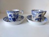 Set 2 cesti pt cafea, cu farfurioara, portelan CHELSEA PB &amp; S RD 2665, vintage