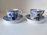 Cumpara ieftin Set 2 cesti pt cafea, cu farfurioara, portelan CHELSEA PB &amp; S RD 2665, vintage