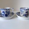 Set 2 cesti pt cafea, cu farfurioara, portelan CHELSEA PB &amp; S RD 2665, vintage