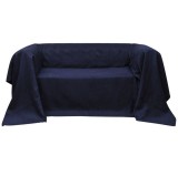 Cumpara ieftin Husă din velur micro-fibră pentru canapea, 270 x 350 cm, bleumarin, vidaXL