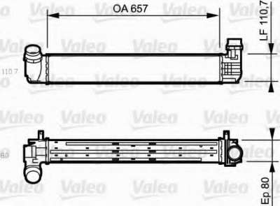 Radiator intercooler RENAULT MEGANE III Grandtour (KZ0/1) (2008 - 2016) VALEO 818870 foto