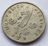 472. Moneda Noile Hebride 10 francs 1967 (tiraj 250.000 buc)