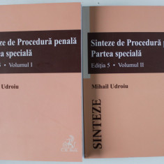 SINTEZE DE PROCEDURA PENALA , PARTEA SPECIALA , EDITIA A V - A , VOLUMELE I - II de MIHAIL UDROIU , 2024