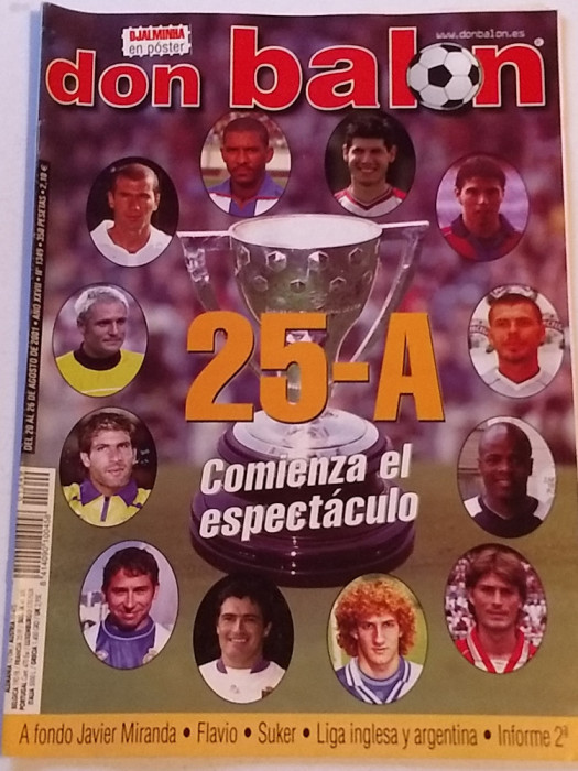 Revista fotbal - &quot;DON BALON&quot; (20.08.-26.08.2001) poster jucatorul DJALMINIA