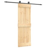 Cumpara ieftin Usa glisanta cu set de feronerie 70x210 cm, lemn masiv de pin