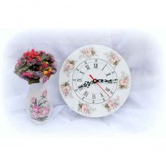 Ceas pentru momente romantice, ceas romantic roses, ceas de perete 8576