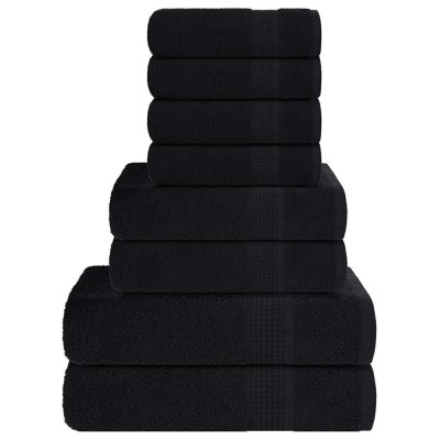 Set prosoape 8 buc Negru 360 g/m&amp;sup2; 100% bumbac foto
