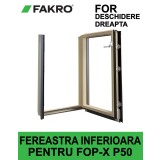 Fereastra mansarda iesire terasa Fakro FOR P50 APMX, dreapta