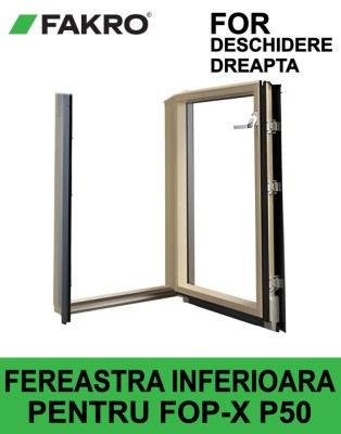 Fereastra mansarda iesire terasa Fakro FOR P50 APMX, dreapta foto