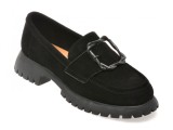 Mocasini EPICA negri, V856C15, din piele intoarsa