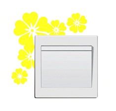 Sticker decorativ pentru intrerupator, Flori, 11 cm, 12208ST-15 foto