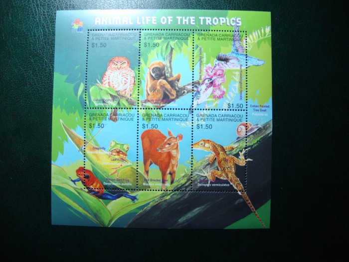 GRENADA BLOC FAUNA MNH
