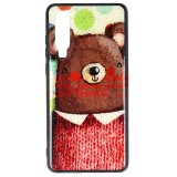 Husa Huawei P30, Tip Toc, Protectie UV, Model Bear, Sticla Copiere