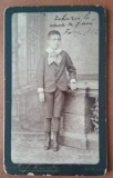 Fotografie tip CDV, baiatul Zaharia la 7 ani, 1882