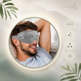 Cumpara ieftin Masca pentru ochi, electrica, cu incalzire si vibratii, USB reincarcabila, pentru relaxare, din silicon moale, gri