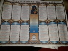 Calendar religios veche Colectie,Calendar crestin ortodox de perete 2007,T.GRAT foto