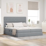 Cumpara ieftin Pat cu storage Gri deschis 180 x 200 cm Tesatura