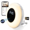 Camera Spion in Lampa de veghe cu Ceas iUni IP71, Wi-Fi, 8GB, Full HD, Night Vision, Vizualizare Live pe telefon