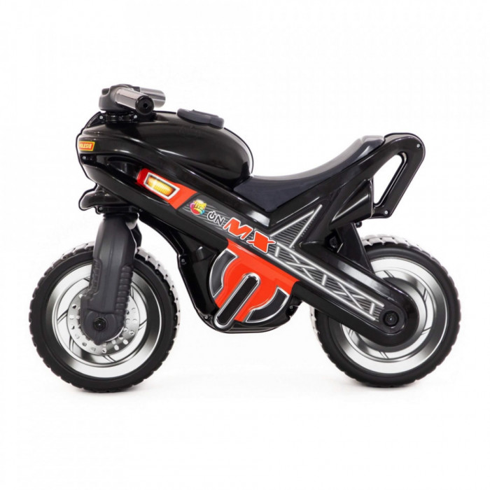 Motocicleta fară pedale, MX-ON, neagra, 70x30x49,3 cm, 3-5 ani, 1-3 ani