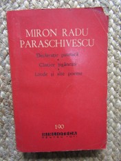 Declaratie patetica. Cantice tiganesti. Laude si alte poeme - Miron Radu Paraschivescu - Poezie