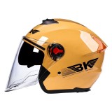Casca Moto/Scuter FIXATO BK, Vizieră Dublă, Protecție UV, Ventilație Superioară, marime universala 54-59cm, Galben