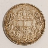 UNGARIA 1 COROANA KORONA 1915 ARGINT VF++ XF NECURATATA ( CITITI VA ROG DESCRIEREA ENUNTUL )
