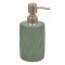 Dozator Ceramic, Model Verde Mentă, Capacitate 400ml, Pompa Roz Aurie Mată, Dungi Verticale