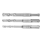 Set 3 burghie SDS Plus pentru zidarie si beton, 6/8/10 x 110 mm
