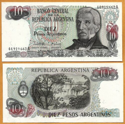 Argentina 1983-1984 - 10 pesos UNC foto