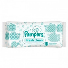 Servetele umede Pampers(fresh clean), 64buc, Procter&amp;amp;Gamble foto