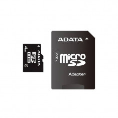 Card ADATA Micro SDHC 4GB Clasa 4 + adaptor SD foto