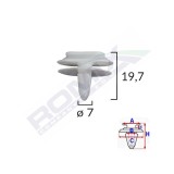 Clips Fixare Elemente Exterioare Pentru Renault 7X19.7Mm - Alb Set 10 Buc 139822 C10098-RMX