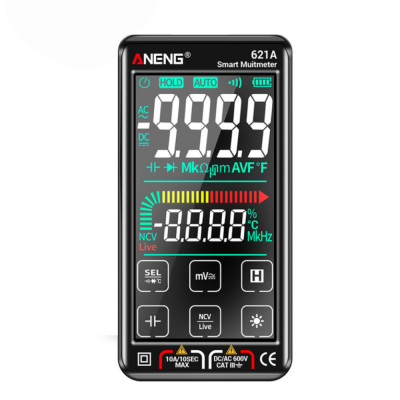 Multimetru digital VITTALIST 621A, Ecran LCD 4.5inch, Avertizare si Detectie automata, Masoara Curent DC/AC, Voltaj, Tensiune, Temperatura Capacitate, foto